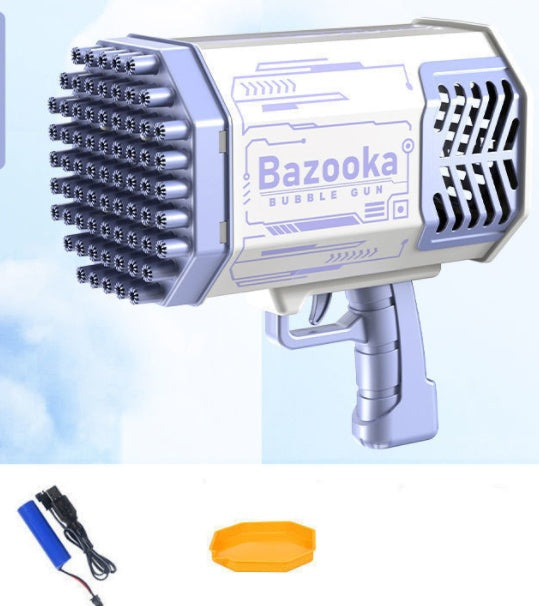 Rocket Bubble Gun – 69-Hole Automatic Bubble Blower with Lights