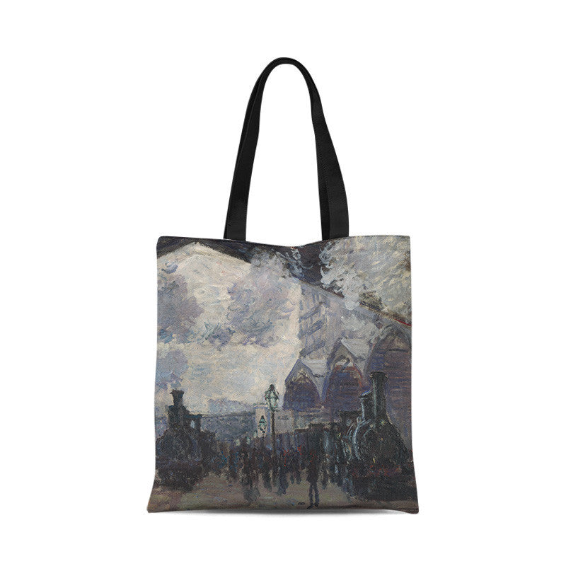 Sunrise Impression Oil Painting Personality Artistic One-shoulder Canvas Bag