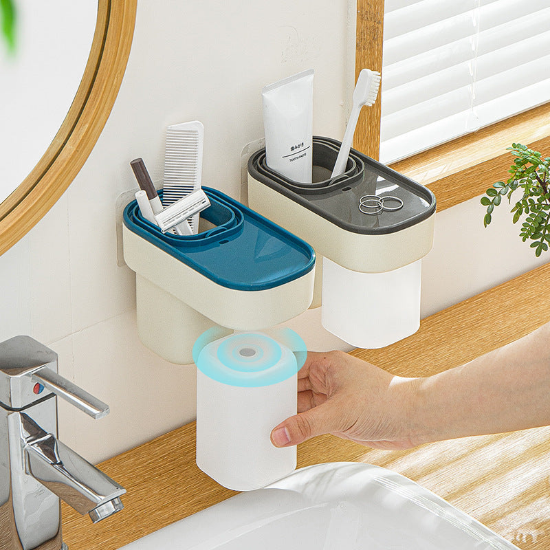 Fashion Dental Appliance Storage Rack Double Cup