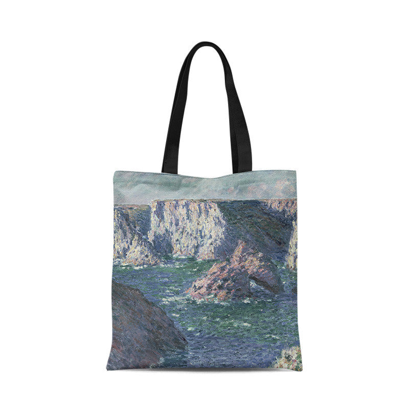 Sunrise Impression Oil Painting Personality Artistic One-shoulder Canvas Bag