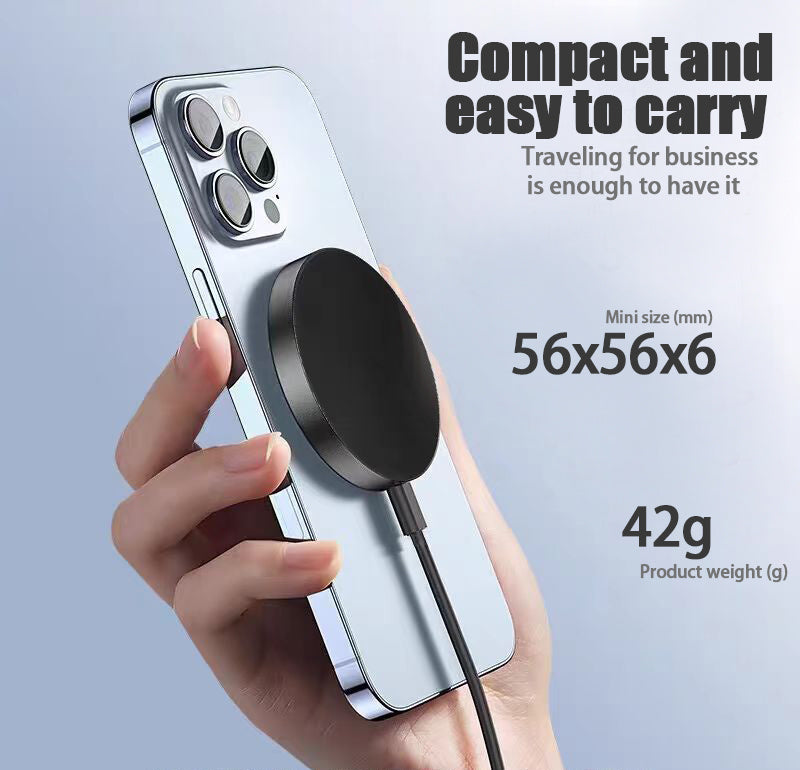 Qi2 15W Fast Magnetic Wireless Charger – For iPhone 12–15 Series