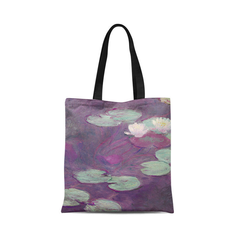 Sunrise Impression Oil Painting Personality Artistic One-shoulder Canvas Bag