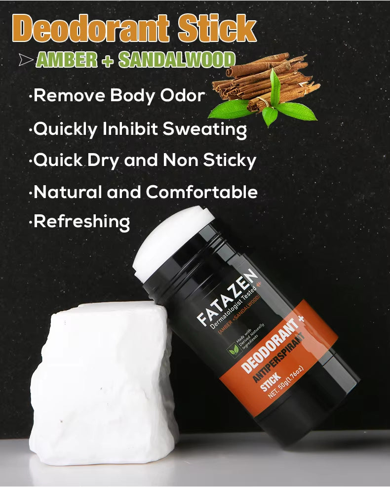 Herbal Deodorant Antiperspirant Stick Body Glide Natural Vegan Sandal Amber Sweat Odor Balm Deodorant Stick