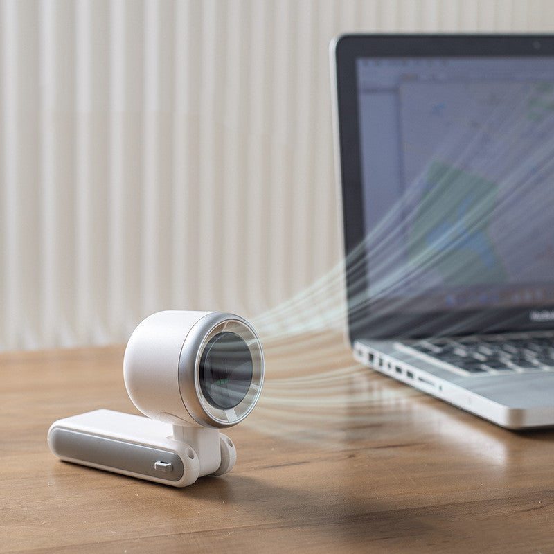 Folding Mini Turbo Fan – Wearable, Handheld & Desktop Use (180° Adjustable)