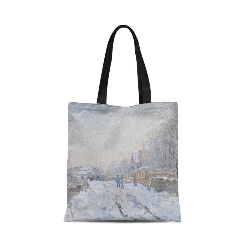 Sunrise Impression Oil Painting Personality Artistic One-shoulder Canvas Bag