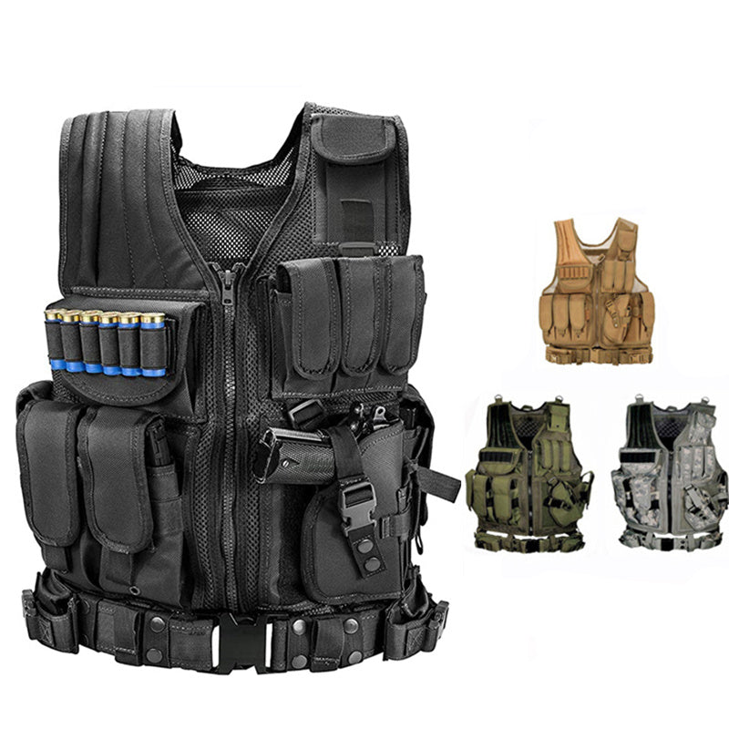 Tactical Military Vest – Molle Combat Armor Plate Carrier for Airsoft, Hunting & Outdoor Training