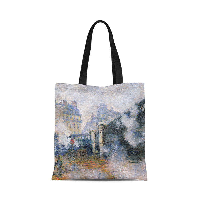 Sunrise Impression Oil Painting Personality Artistic One-shoulder Canvas Bag