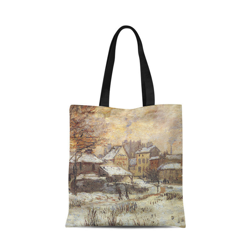 Sunrise Impression Oil Painting Personality Artistic One-shoulder Canvas Bag