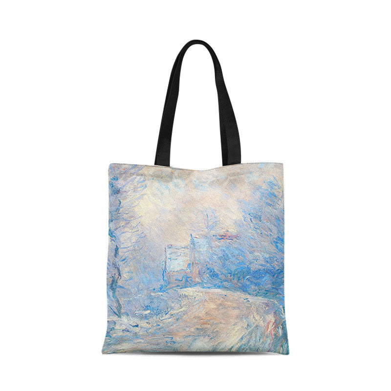 Sunrise Impression Oil Painting Personality Artistic One-shoulder Canvas Bag