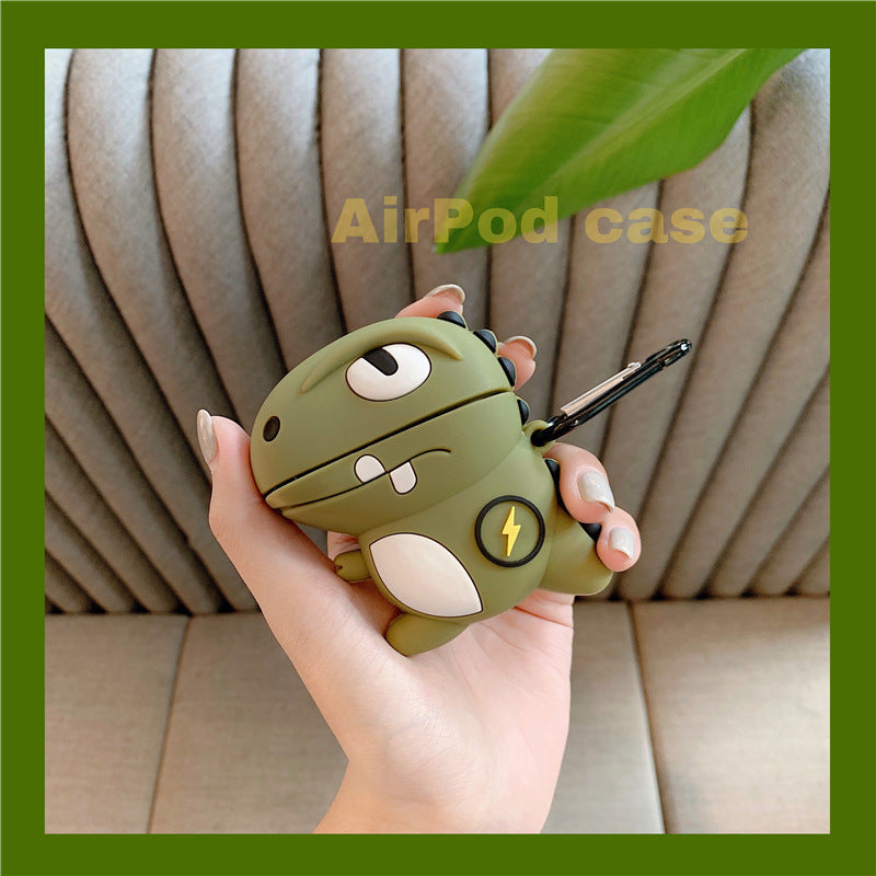 Fashion Dinosaur Protective Box Bluetooth Wireless Earphone Cover Stereo Silicone