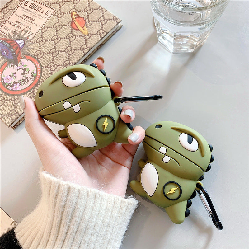 Fashion Dinosaur Protective Box Bluetooth Wireless Earphone Cover Stereo Silicone
