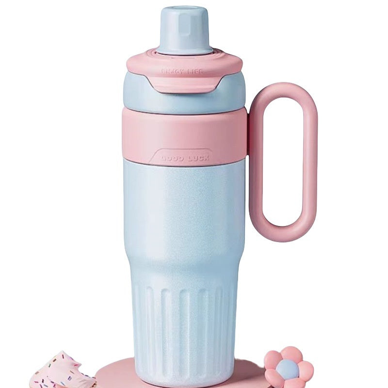 780ml Gradient Thermos Cup – Double Drink Stainless Steel Tumbler with Lid & Straw