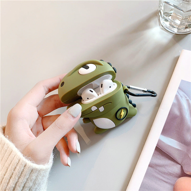 Fashion Dinosaur Protective Box Bluetooth Wireless Earphone Cover Stereo Silicone