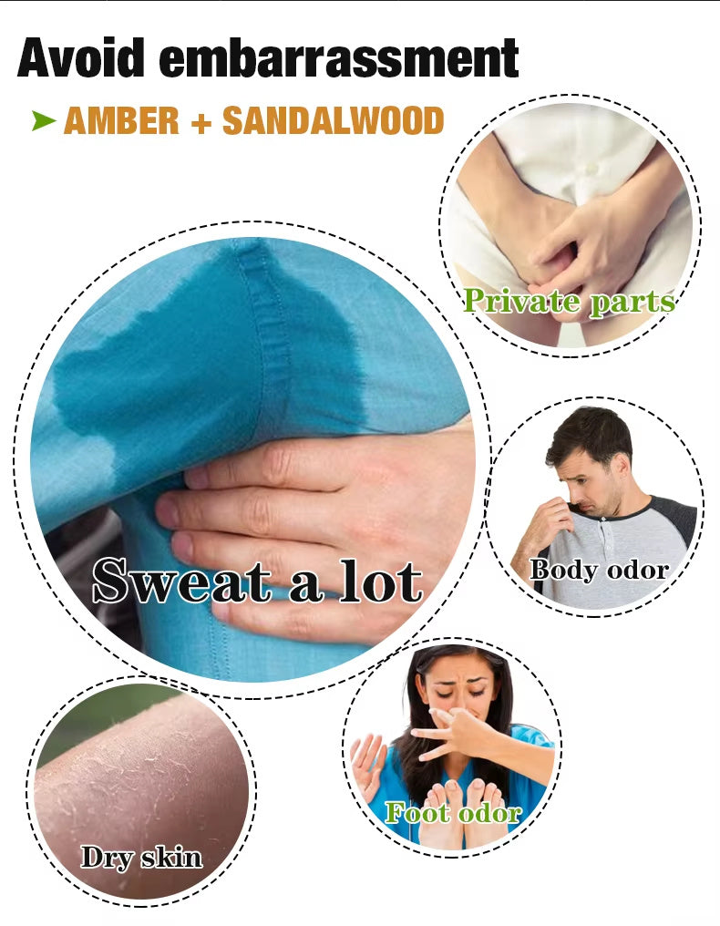Herbal Deodorant Antiperspirant Stick Body Glide Natural Vegan Sandal Amber Sweat Odor Balm Deodorant Stick