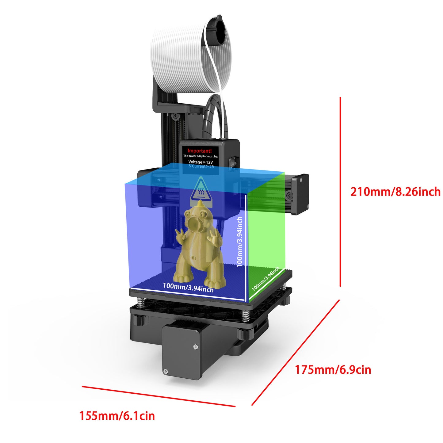 EasyThreed 3D Printer K10 Entry Level Use TPU PLA 175mm