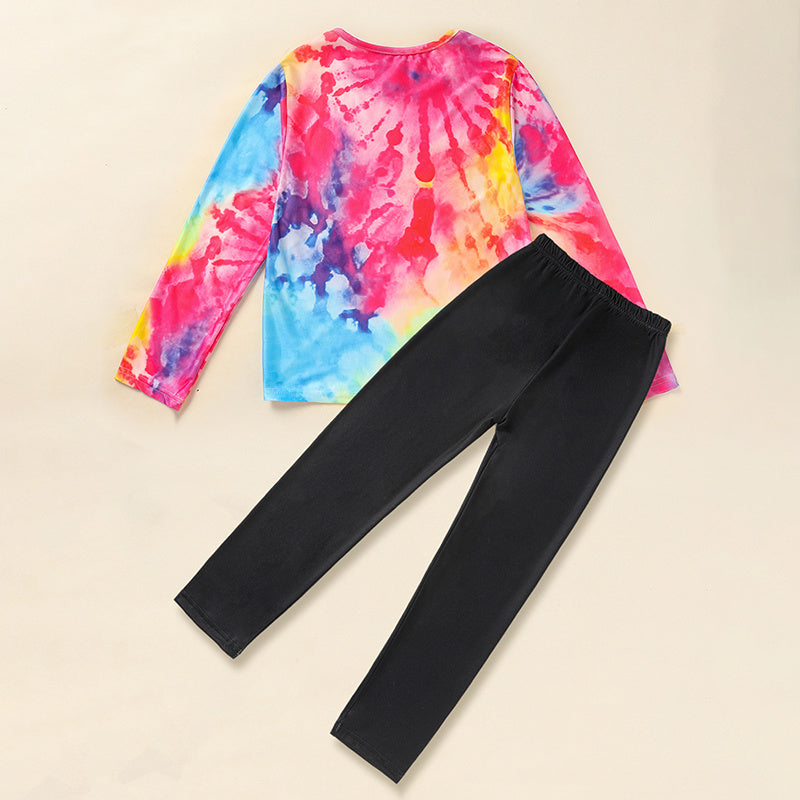 Toddler Girls' "Pretty Girl" Outfit Set – Long Sleeve Pullover Top & Matching Pants for Spring and Fall