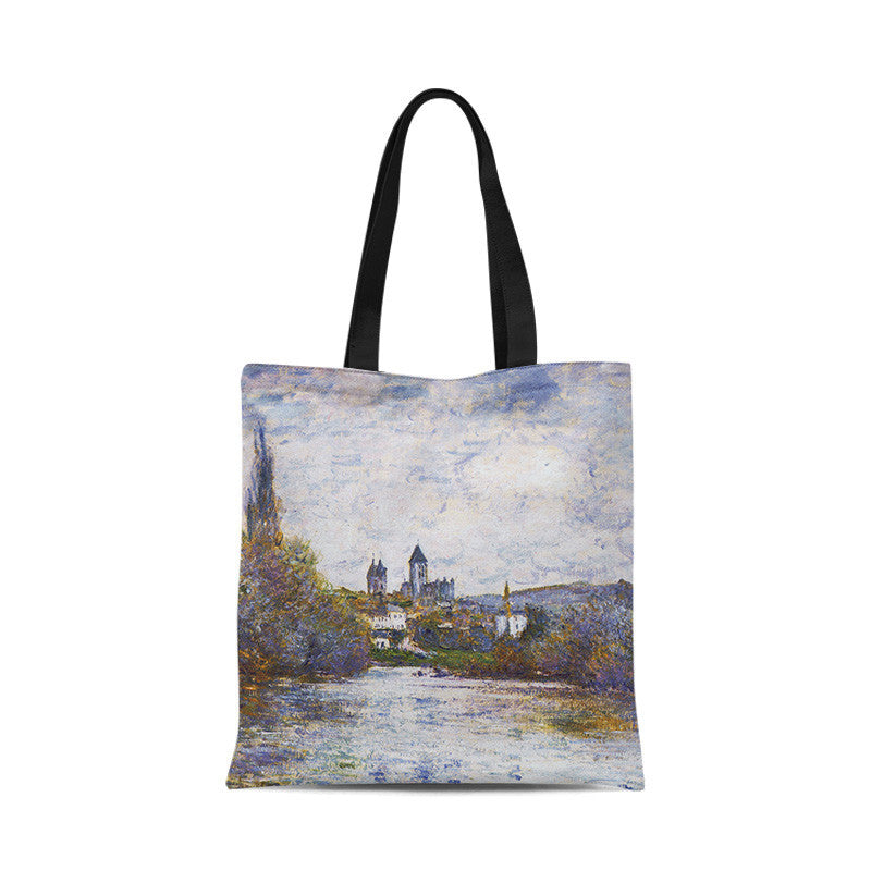 Sunrise Impression Oil Painting Personality Artistic One-shoulder Canvas Bag