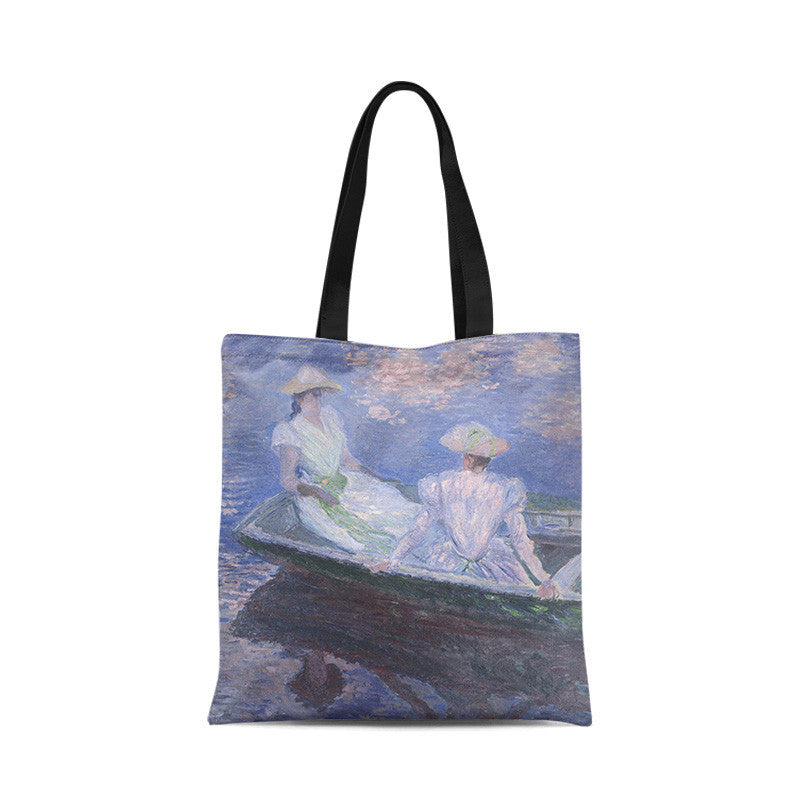 Sunrise Impression Oil Painting Personality Artistic One-shoulder Canvas Bag