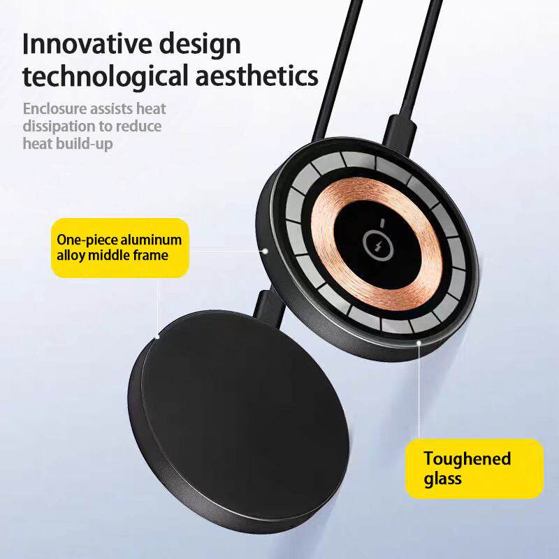 Qi2 15W Fast Magnetic Wireless Charger – For iPhone 12–15 Series