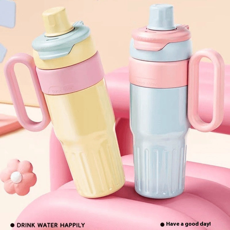 780ml Gradient Thermos Cup – Double Drink Stainless Steel Tumbler with Lid & Straw