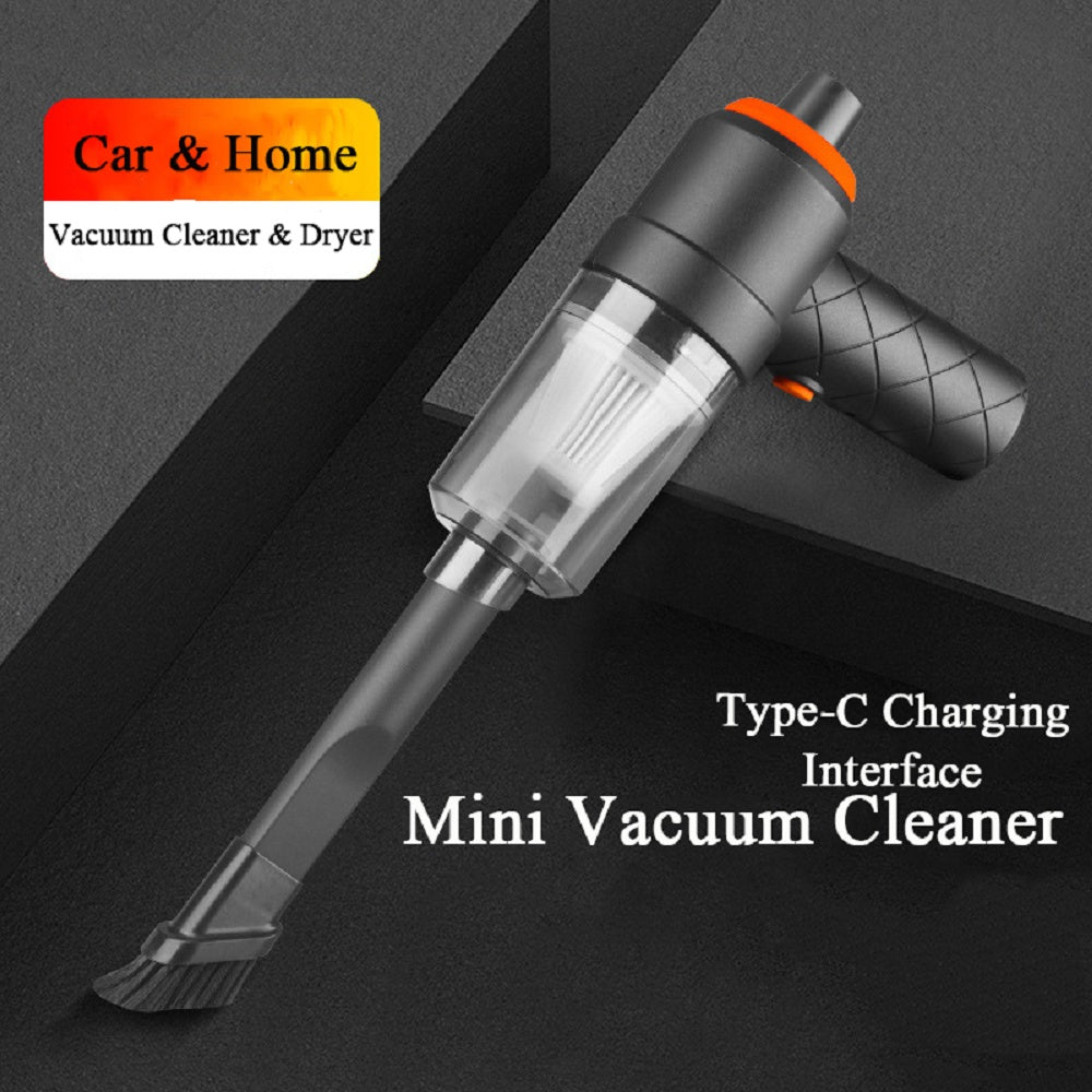 Mini Car Vacuum Cleaner – Wireless, Powerful Suction for Car & Home Cleaning
