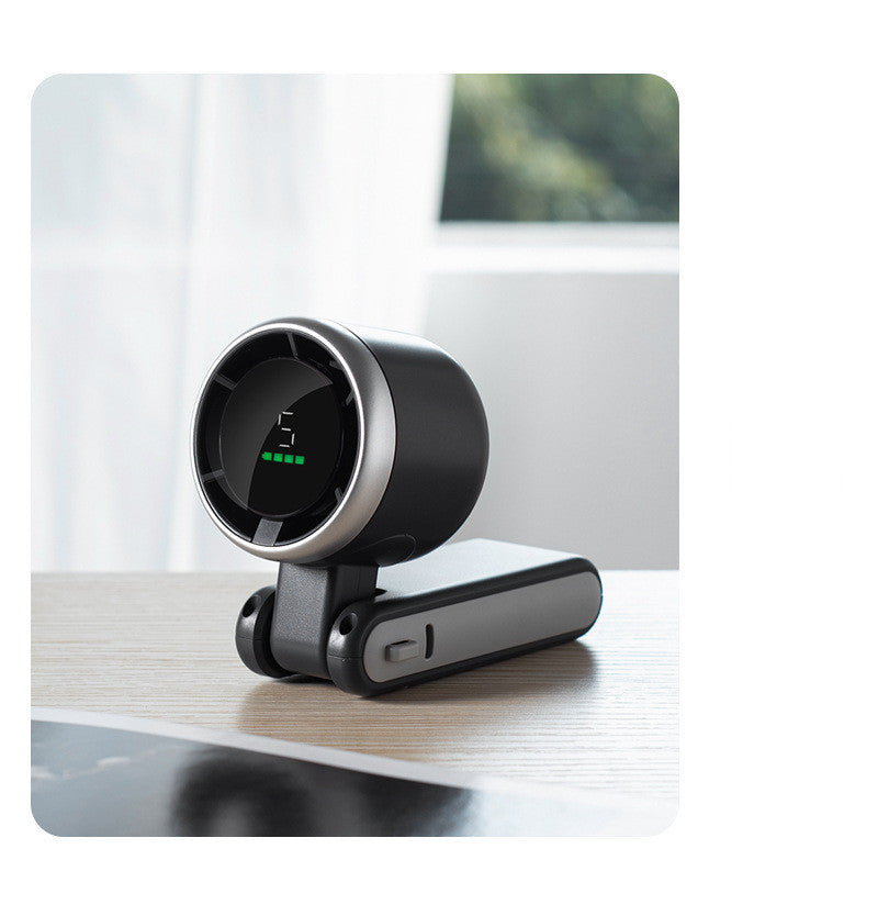 Folding Mini Turbo Fan – Wearable, Handheld & Desktop Use (180° Adjustable)