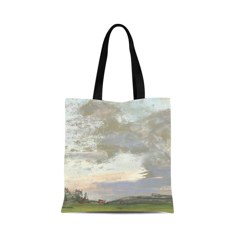 Sunrise Impression Oil Painting Personality Artistic One-shoulder Canvas Bag