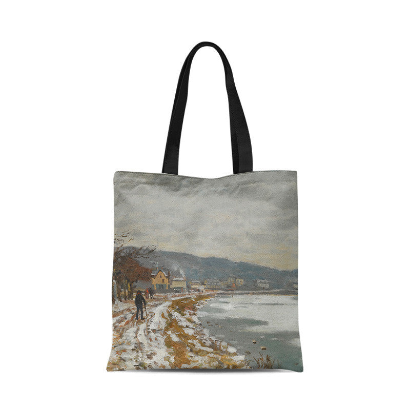 Sunrise Impression Oil Painting Personality Artistic One-shoulder Canvas Bag