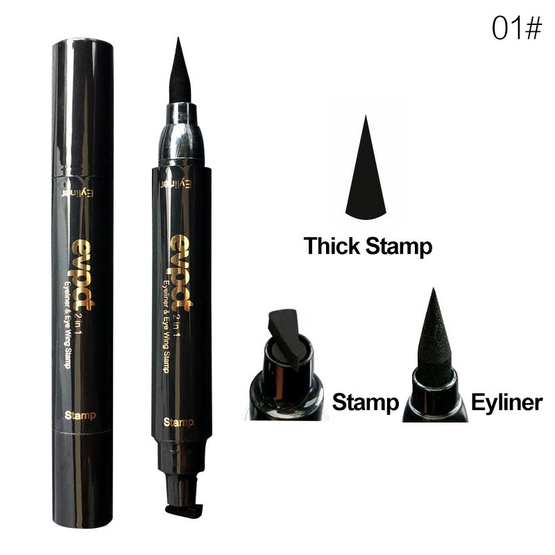 Double-Headed Wing Stamp Eyeliner Pen – Waterproof, Smudge-Proof, Perfect Cat Eye Tool