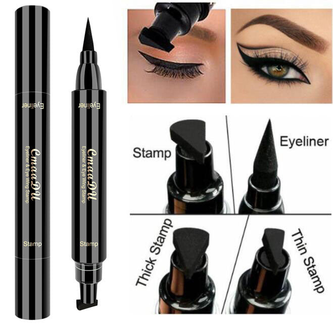 Double-Headed Wing Stamp Eyeliner Pen – Waterproof, Smudge-Proof, Perfect Cat Eye Tool