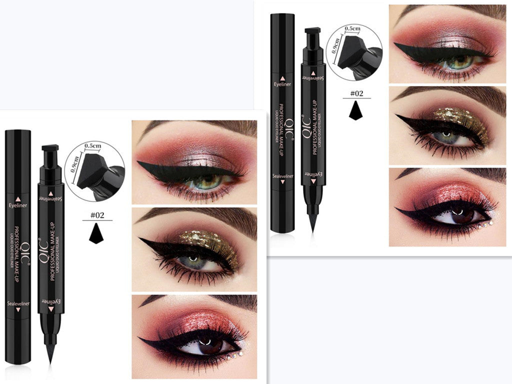 Double-Headed Wing Stamp Eyeliner Pen – Waterproof, Smudge-Proof, Perfect Cat Eye Tool