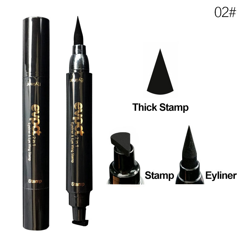 Double-Headed Wing Stamp Eyeliner Pen – Waterproof, Smudge-Proof, Perfect Cat Eye Tool