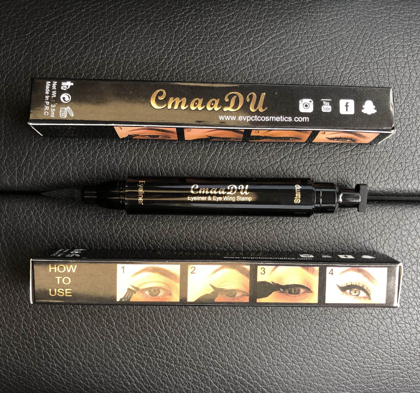 Double-Headed Wing Stamp Eyeliner Pen – Waterproof, Smudge-Proof, Perfect Cat Eye Tool