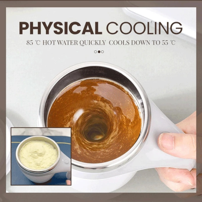 Rechargeable Self-Stirring Coffee Mug – Lazy Magnetic Mixing Cup for Milkshakes