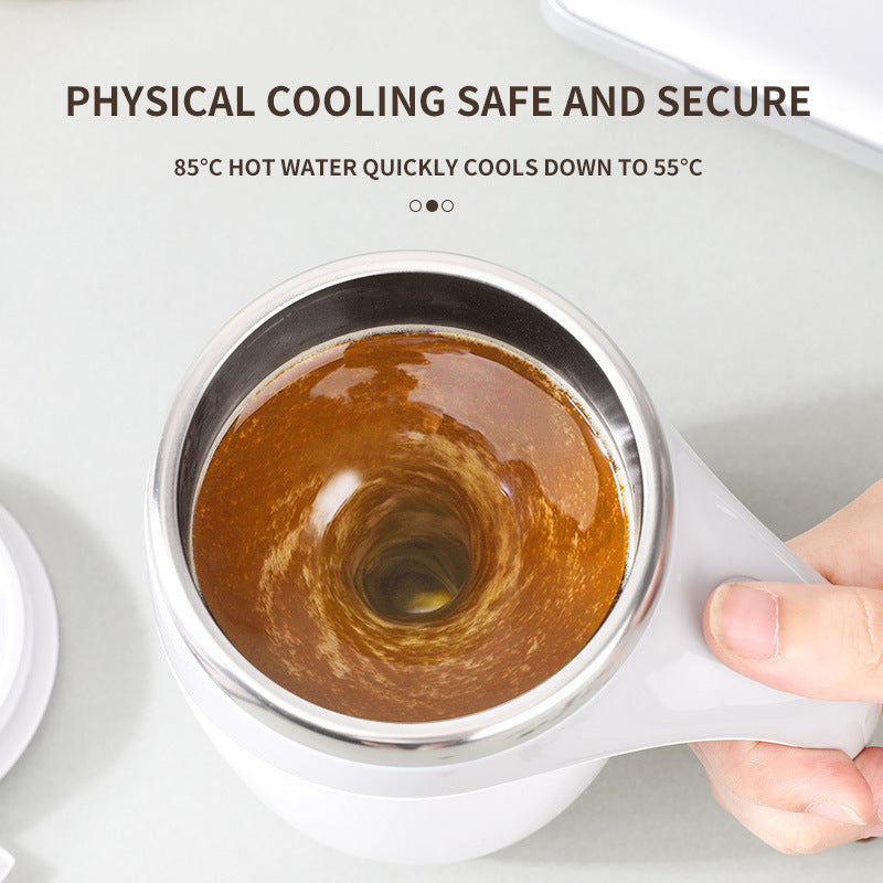 Rechargeable Self-Stirring Coffee Mug – Lazy Magnetic Mixing Cup for Milkshakes