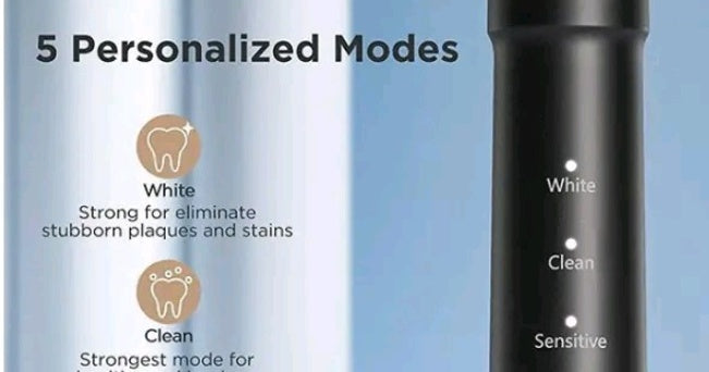 Electric Toothbrush Black Rechargeable In 5 Cleaning Modes ExpertClean 7500 Black, Rechargeable Electric Power Toothbrush