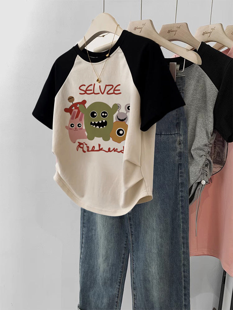 Sweet & Spicy Women's Cropped T-Shirt – Soft Cotton Tee for Casual Style