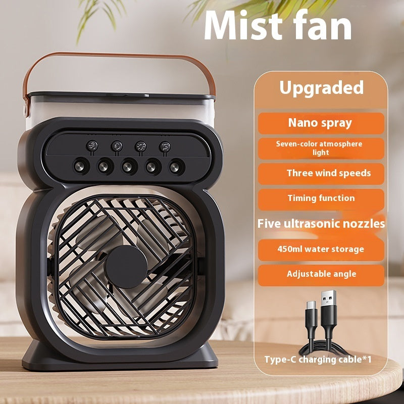3-in-1 Air Cooler – Portable Evaporative Fan, Humidifier & LED Light