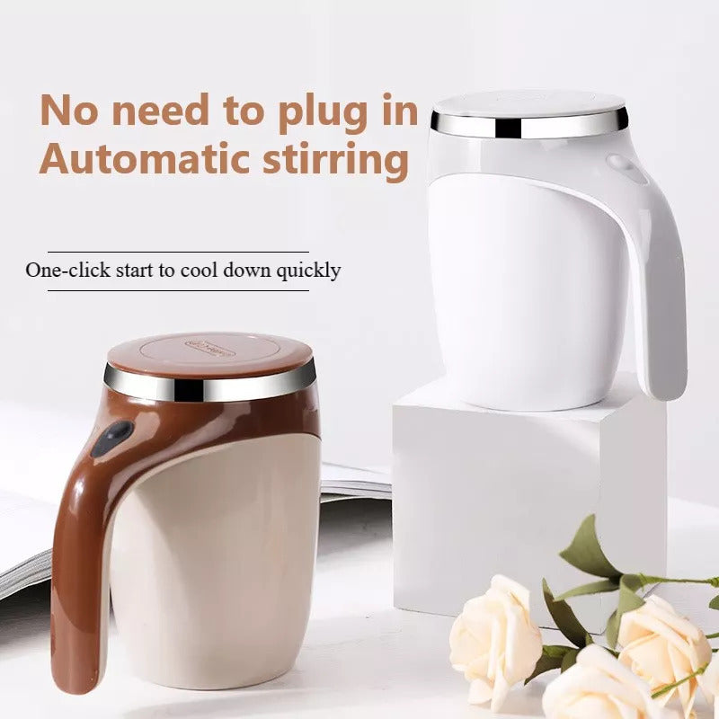 Rechargeable Self-Stirring Coffee Mug – Lazy Magnetic Mixing Cup for Milkshakes