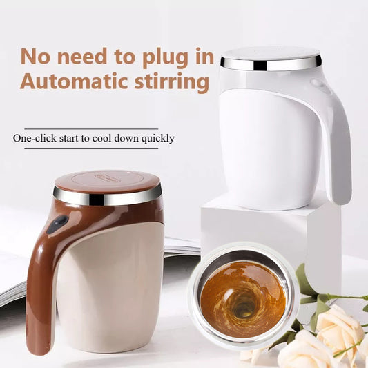 Rechargeable Self-Stirring Coffee Mug – Lazy Magnetic Mixing Cup for Milkshakes